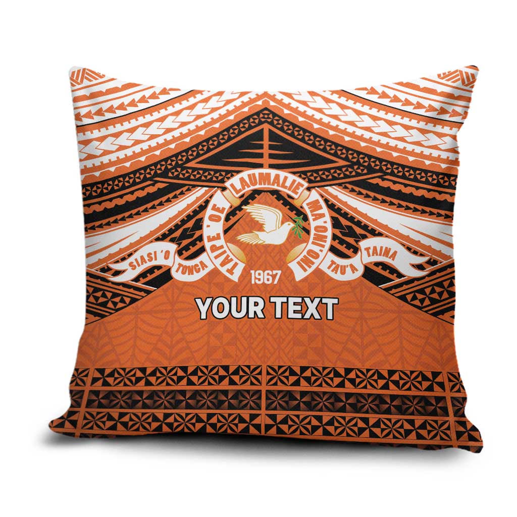 Personalised Tonga Tailulu College Pillow Cover Polynesian Ngatu Tribal - Polynesian Pride