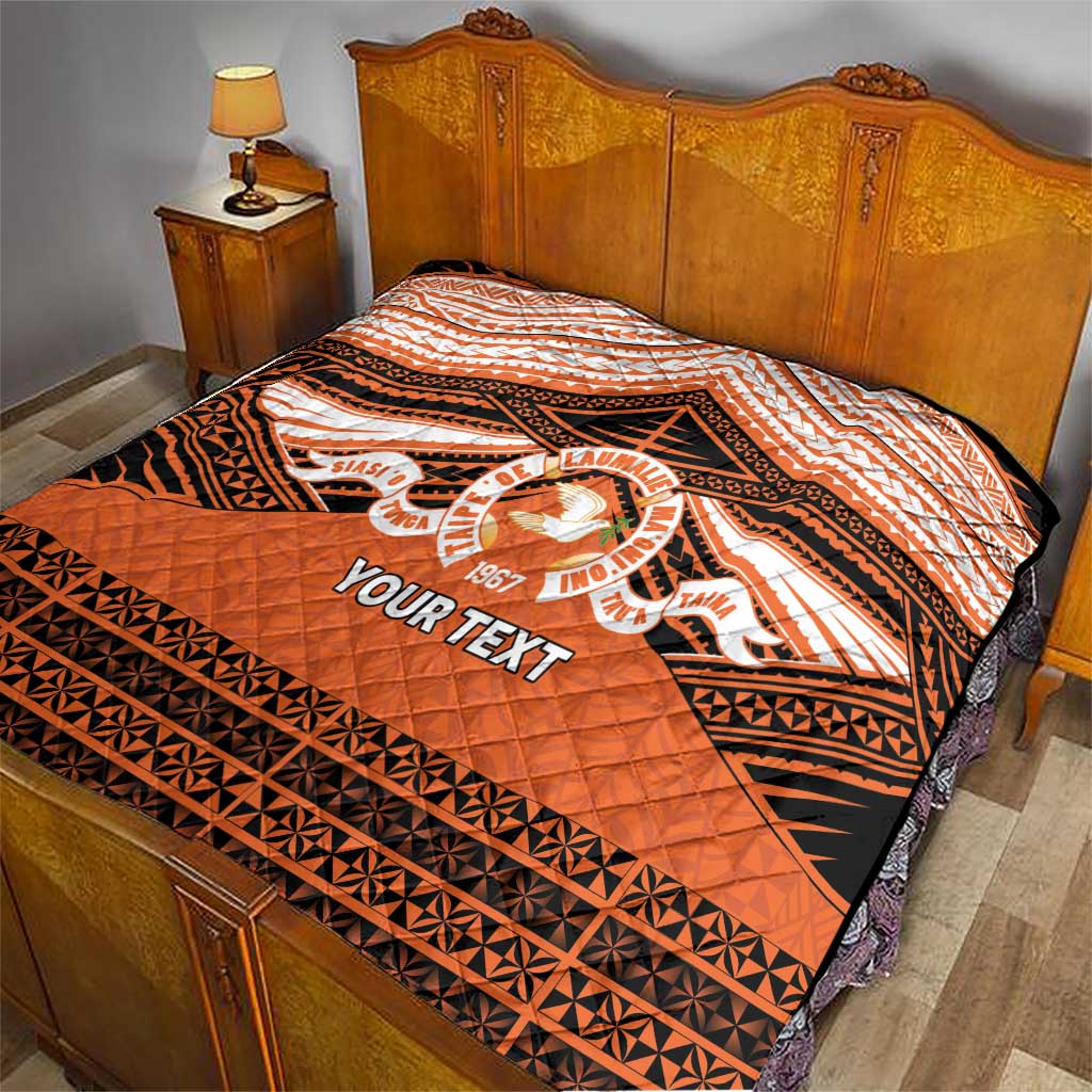Personalised Tonga Tailulu College Quilt Polynesian Ngatu Tribal