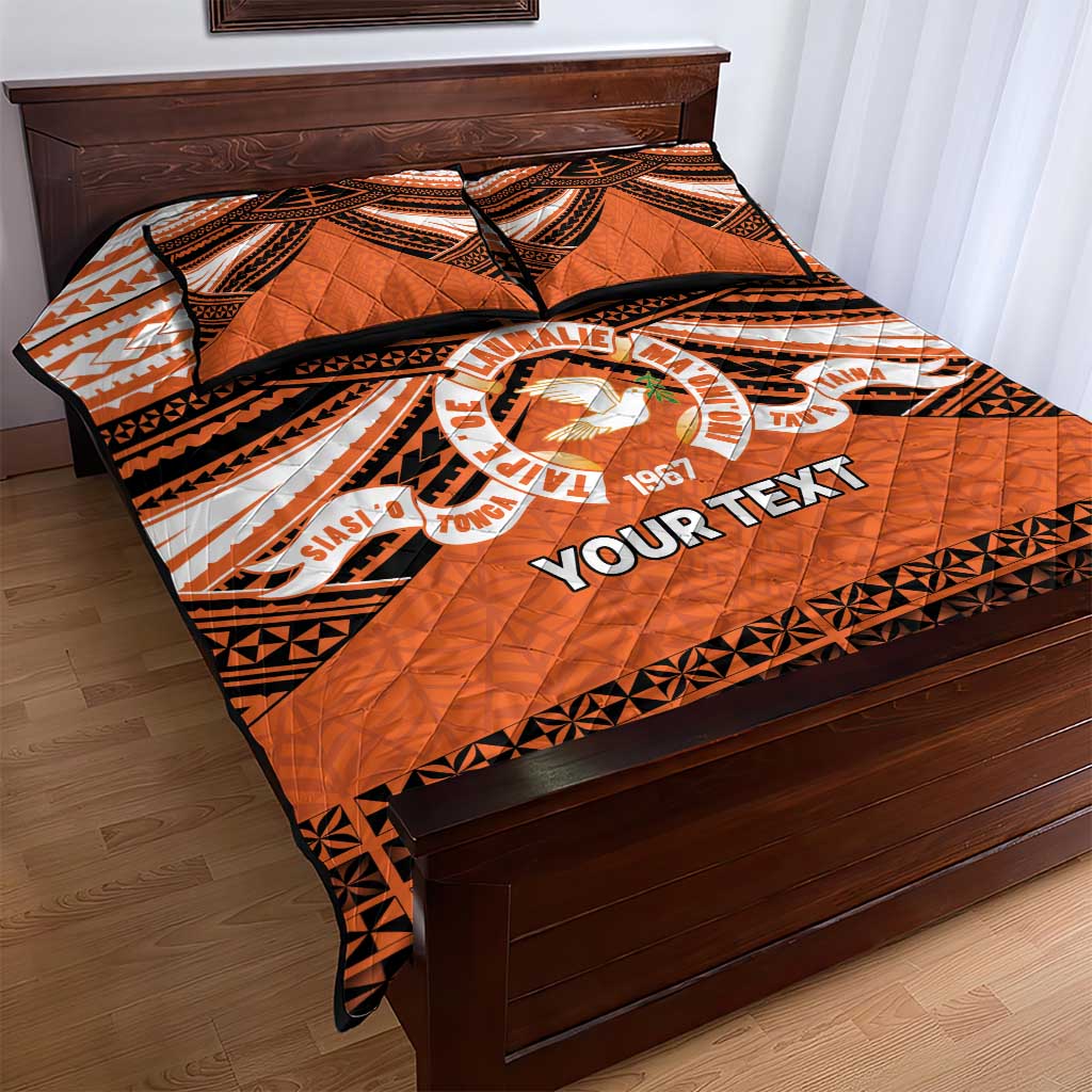 Personalised Tonga Tailulu College Quilt Bed Set Polynesian Ngatu Tribal