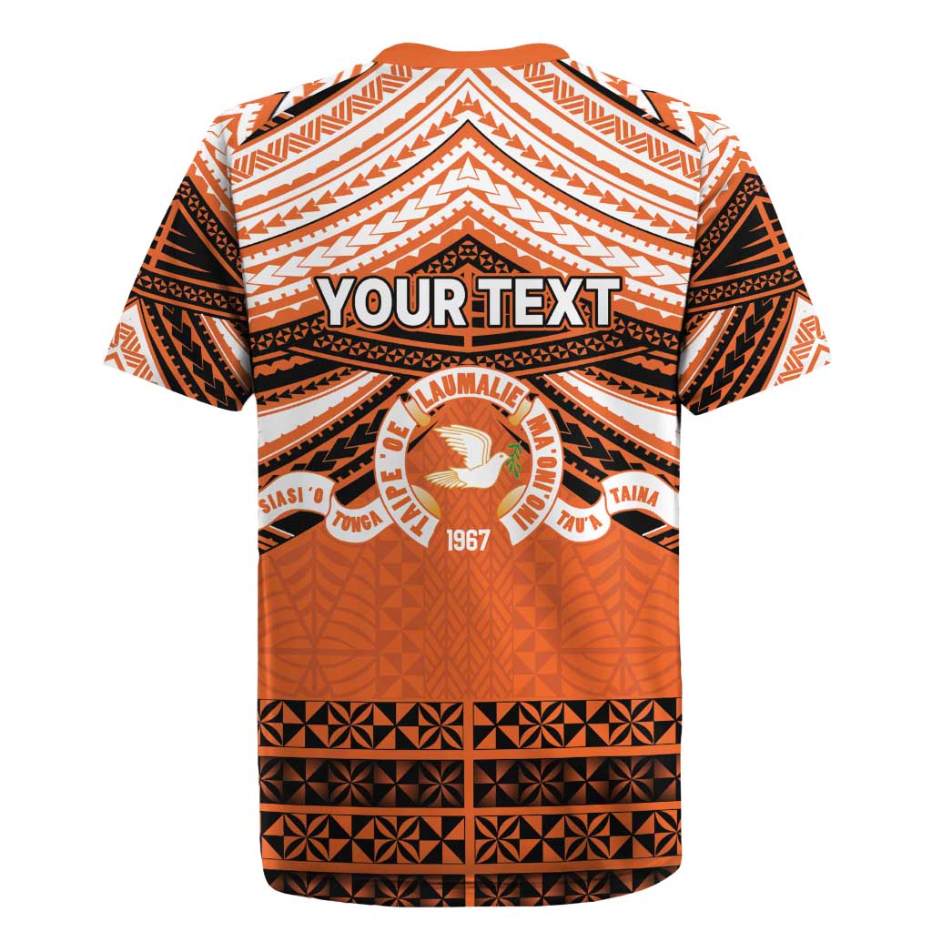 Personalised Tonga Tailulu College Rugby Jersey Polynesian Ngatu Tribal