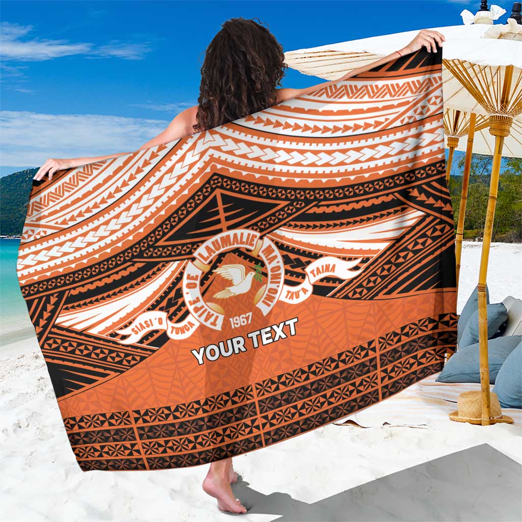 Personalised Tonga Tailulu College Sarong Polynesian Ngatu Tribal