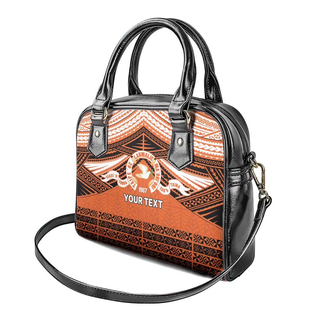 Personalised Tonga Tailulu College Shoulder Handbag Polynesian Ngatu Tribal