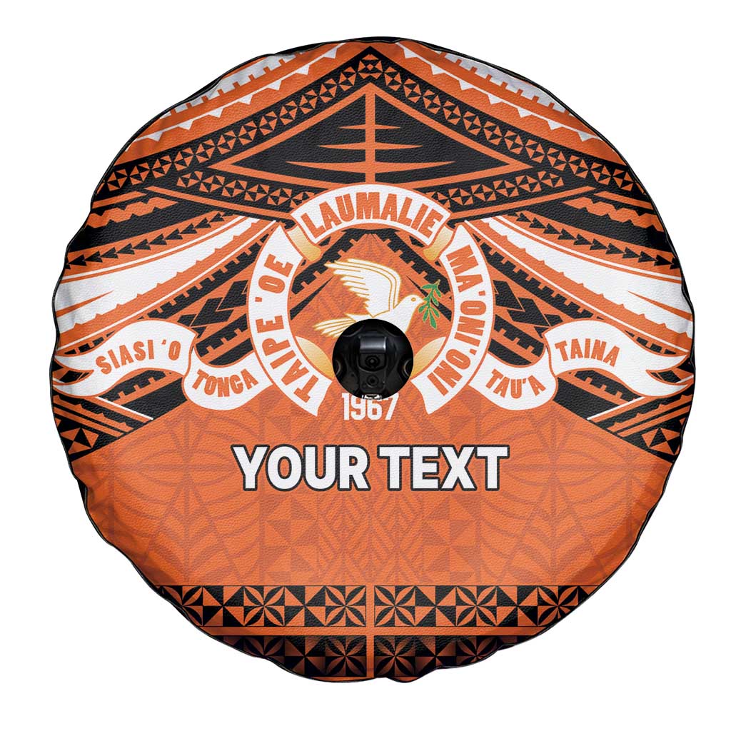 Personalised Tonga Tailulu College Spare Tire Cover Polynesian Ngatu Tribal