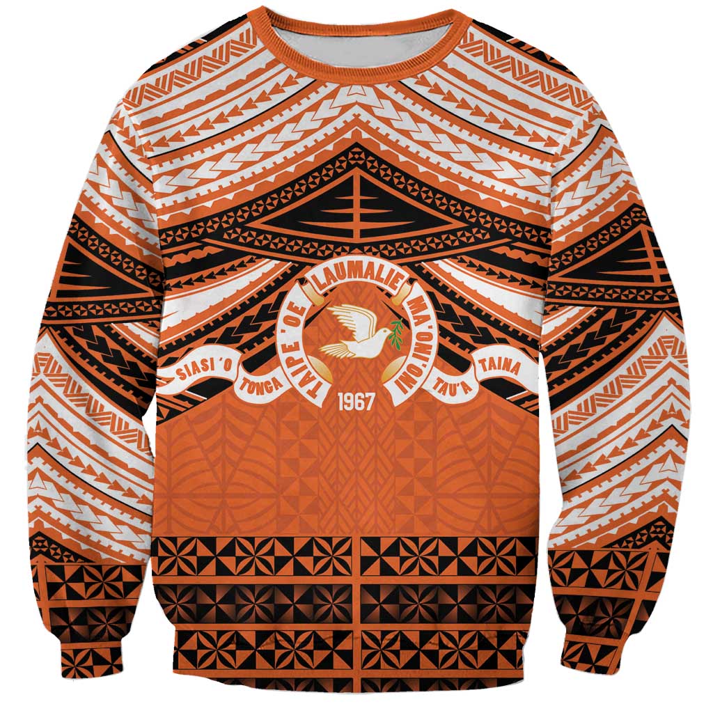 Personalised Tonga Tailulu College Sweatshirt Polynesian Ngatu Tribal