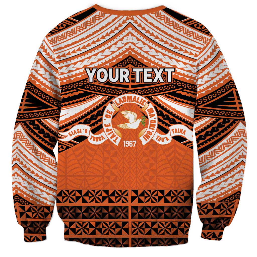 Personalised Tonga Tailulu College Sweatshirt Polynesian Ngatu Tribal