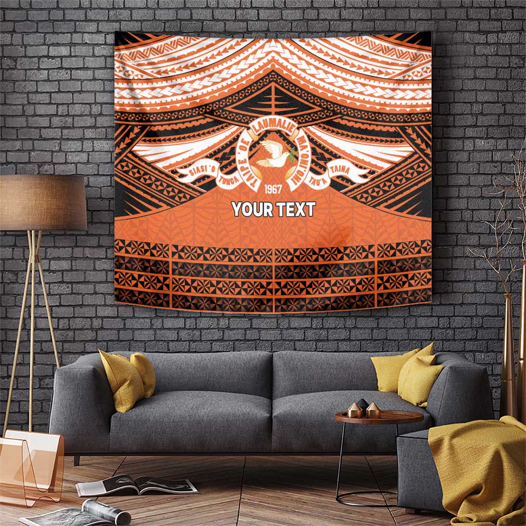 Personalised Tonga Tailulu College Tapestry Polynesian Ngatu Tribal