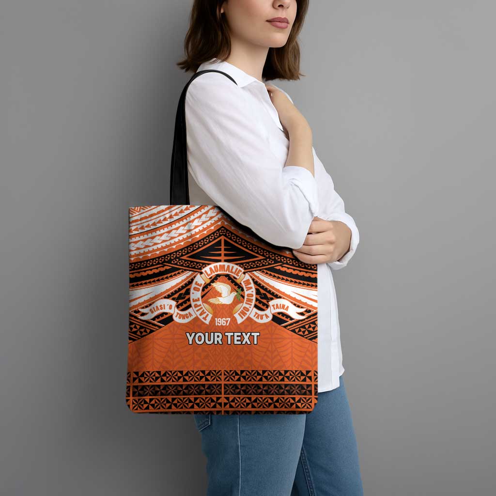 Personalised Tonga Tailulu College Tote Bag Polynesian Ngatu Tribal - Polynesian Pride