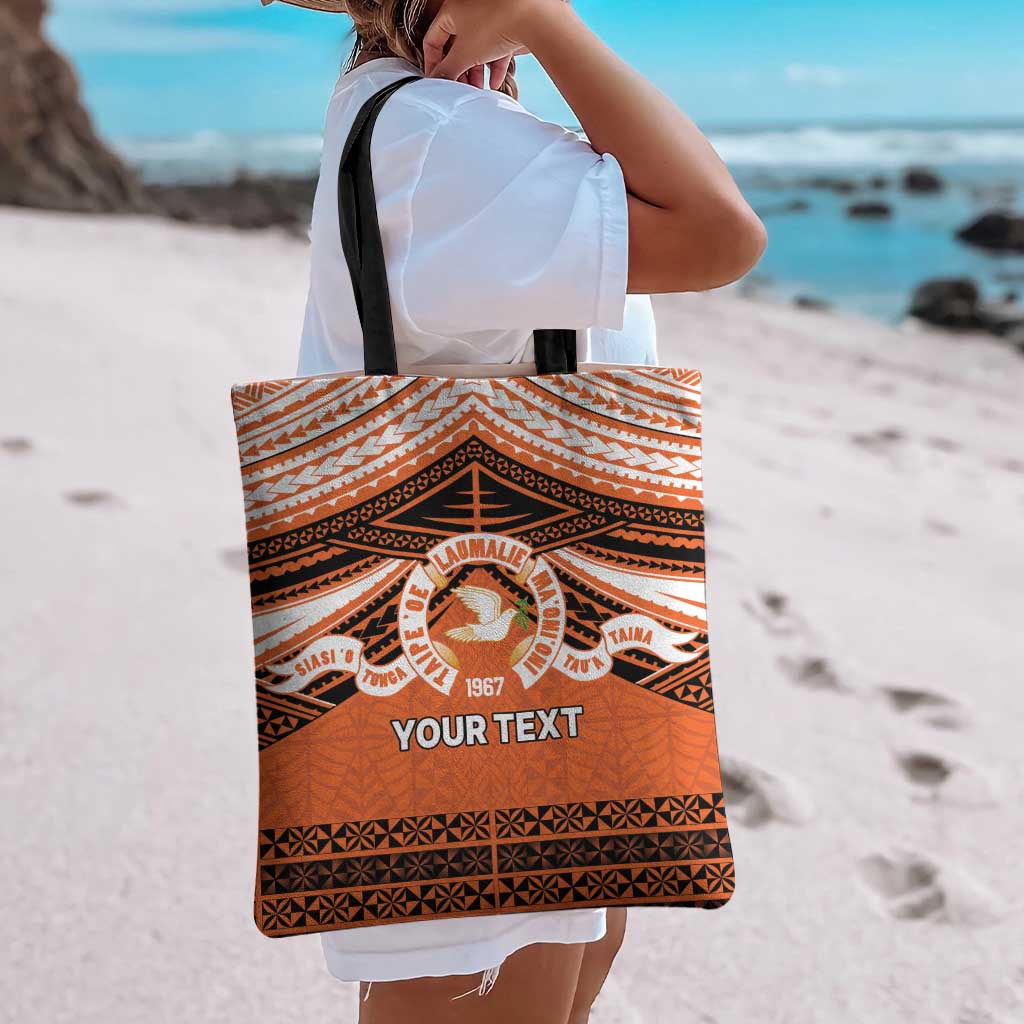 Personalised Tonga Tailulu College Tote Bag Polynesian Ngatu Tribal - Polynesian Pride