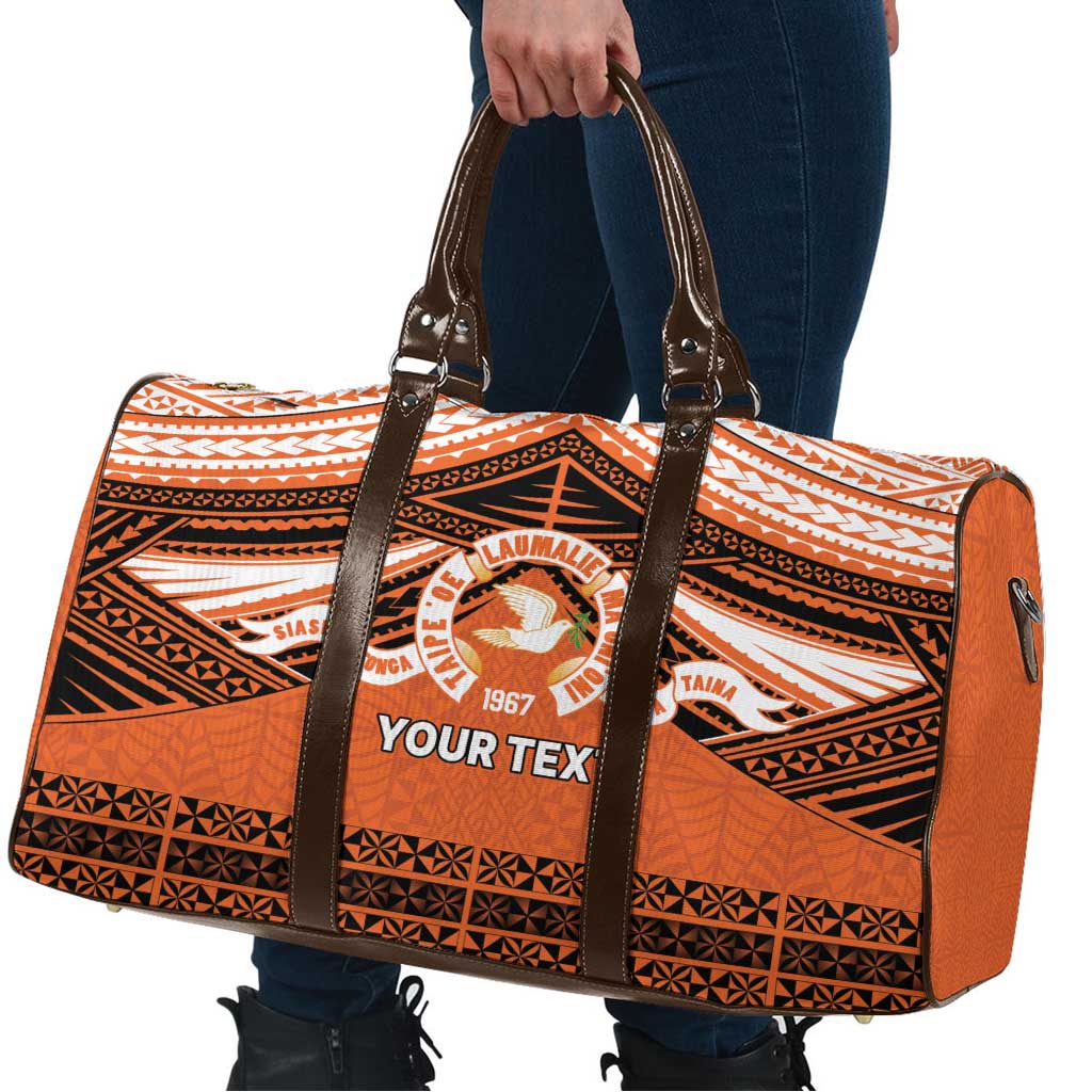 Personalised Tonga Tailulu College Travel Bag Polynesian Ngatu Tribal - Polynesian Pride