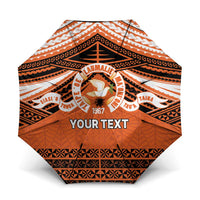 Personalised Tonga Tailulu College Umbrella Polynesian Ngatu Tribal - Polynesian Pride