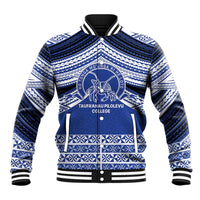 Personalised Tonga Taufa'ahau Pilolevu College Baseball Jacket Polynesian Ngatu Tribal