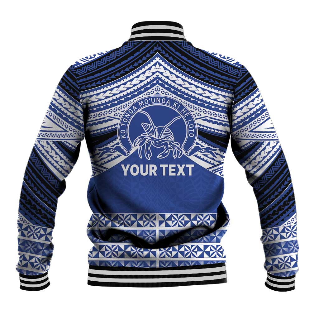Personalised Tonga Taufa'ahau Pilolevu College Baseball Jacket Polynesian Ngatu Tribal