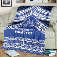 Personalised Tonga Taufa'ahau Pilolevu College Blanket Polynesian Ngatu Tribal