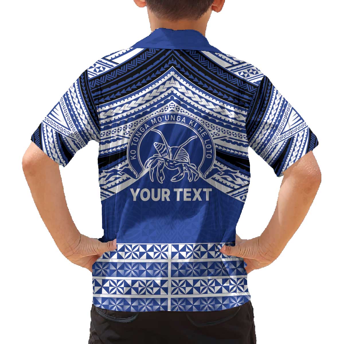 Personalised Tonga Taufa'ahau Pilolevu College Family Matching Off The Shoulder Long Sleeve Dress and Hawaiian Shirt Polynesian Ngatu Tribal