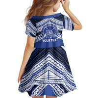 Personalised Tonga Taufa'ahau Pilolevu College Family Matching Short Sleeve Bodycon Dress and Hawaiian Shirt Polynesian Ngatu Tribal