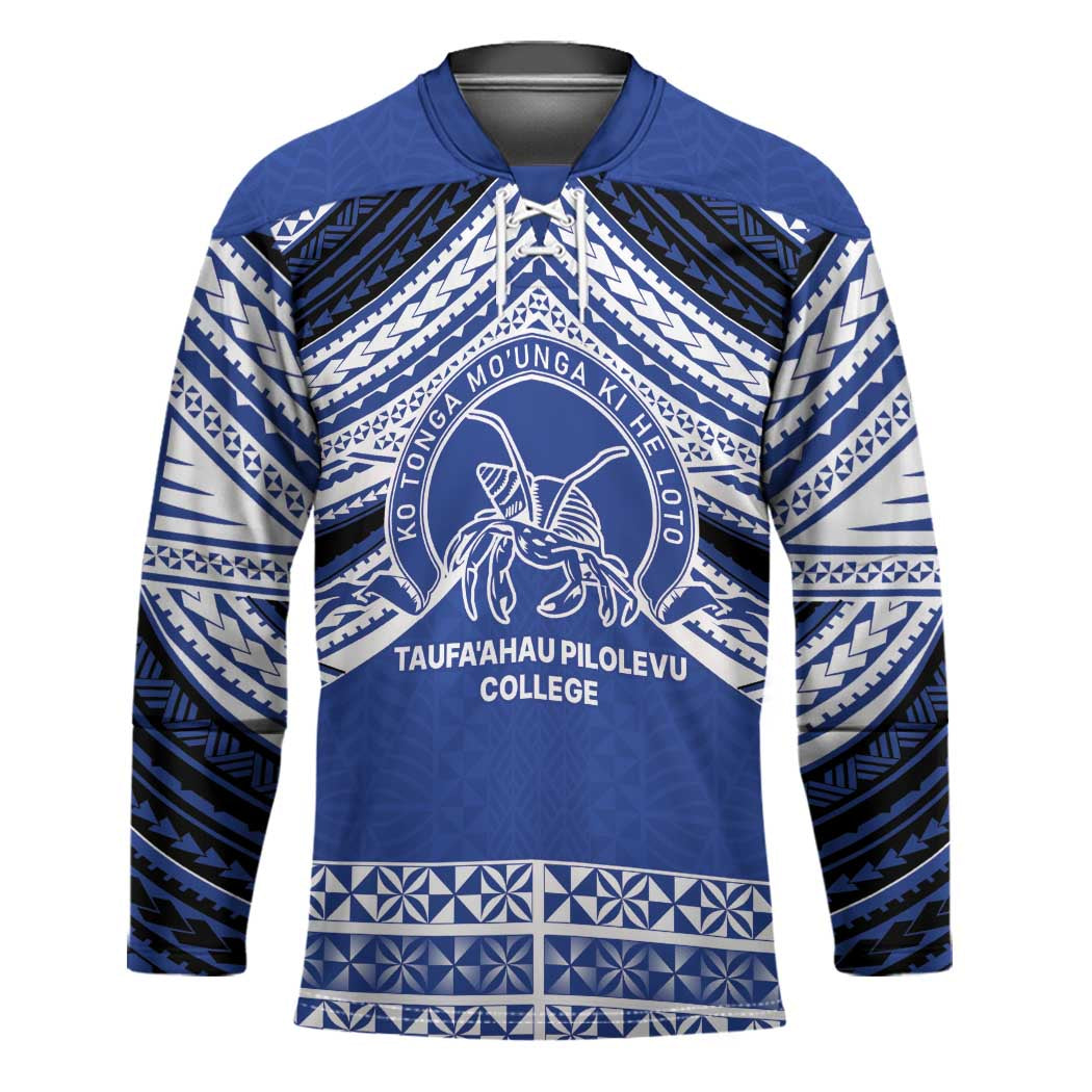 Personalised Tonga Taufa'ahau Pilolevu College Hockey Jersey Polynesian Ngatu Tribal - Polynesian Pride