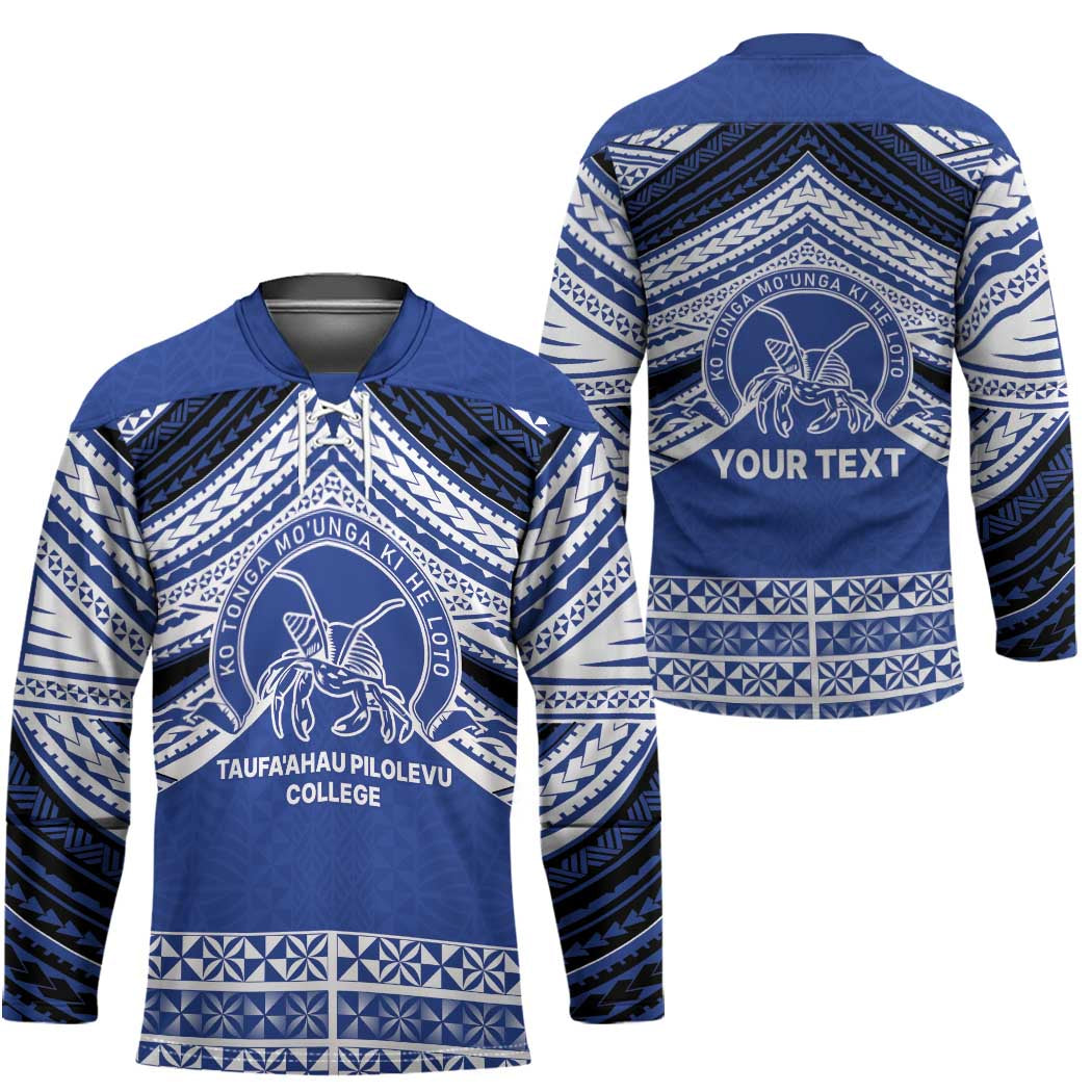 Personalised Tonga Taufa'ahau Pilolevu College Hockey Jersey Polynesian Ngatu Tribal - Polynesian Pride