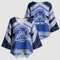 Personalised Tonga Taufa'ahau Pilolevu College Kimono Sleeve Blouse Polynesian Ngatu Tribal - Polynesian Pride