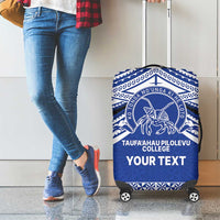 Personalised Tonga Taufa'ahau Pilolevu College Luggage Cover Polynesian Ngatu Tribal