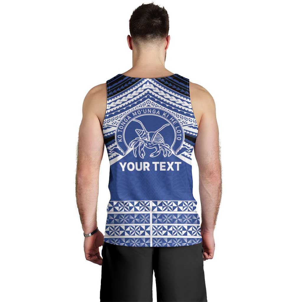 Personalised Tonga Taufa'ahau Pilolevu College Men Tank Top Polynesian Ngatu Tribal