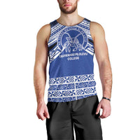 Personalised Tonga Taufa'ahau Pilolevu College Men Tank Top Polynesian Ngatu Tribal