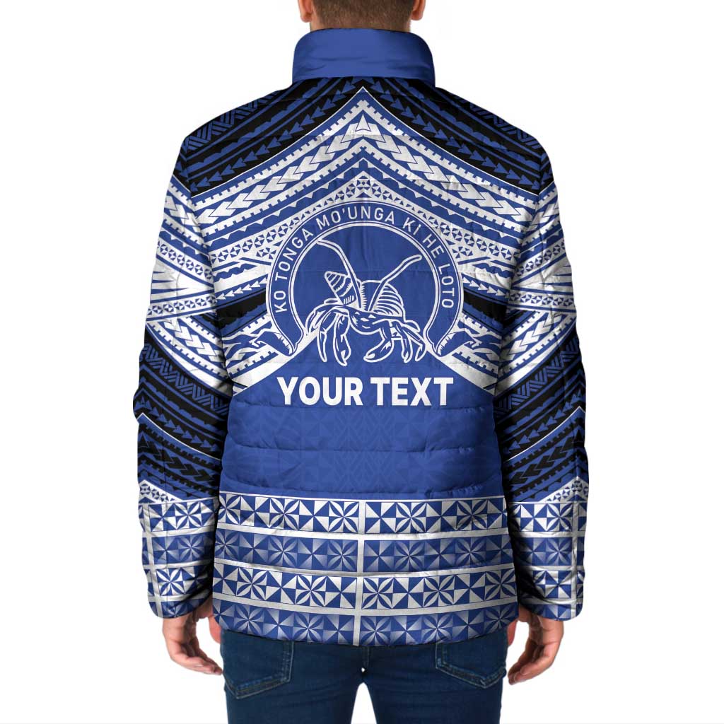 Personalised Tonga Taufa'ahau Pilolevu College Padded Jacket Polynesian Ngatu Tribal - Polynesian Pride