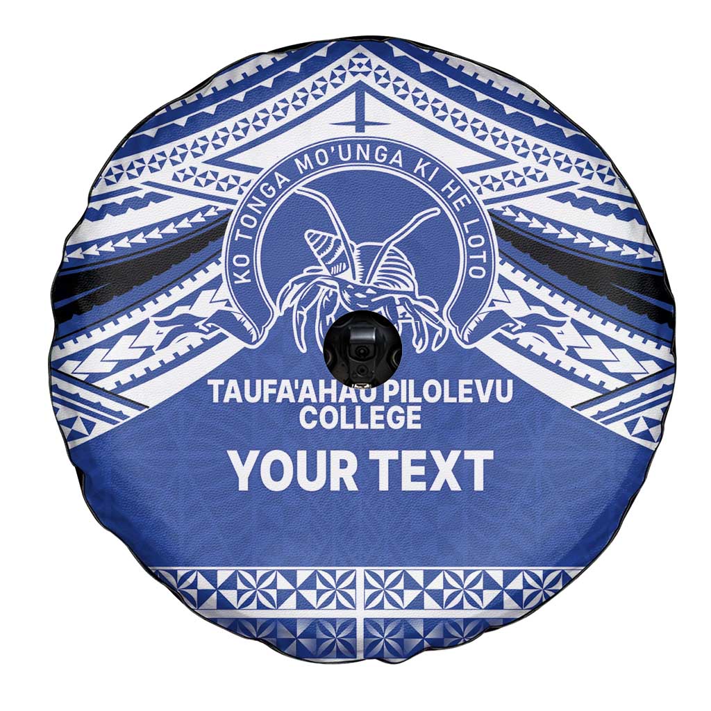 Personalised Tonga Taufa'ahau Pilolevu College Spare Tire Cover Polynesian Ngatu Tribal