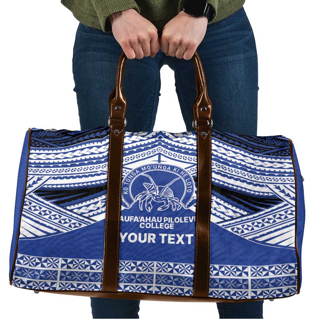Personalised Tonga Taufa'ahau Pilolevu College Travel Bag Polynesian Ngatu Tribal - Polynesian Pride