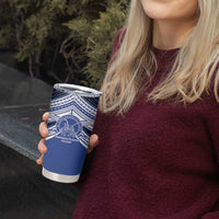 Personalised Tonga Taufa'ahau Pilolevu College Tumbler Cup Polynesian Ngatu Tribal