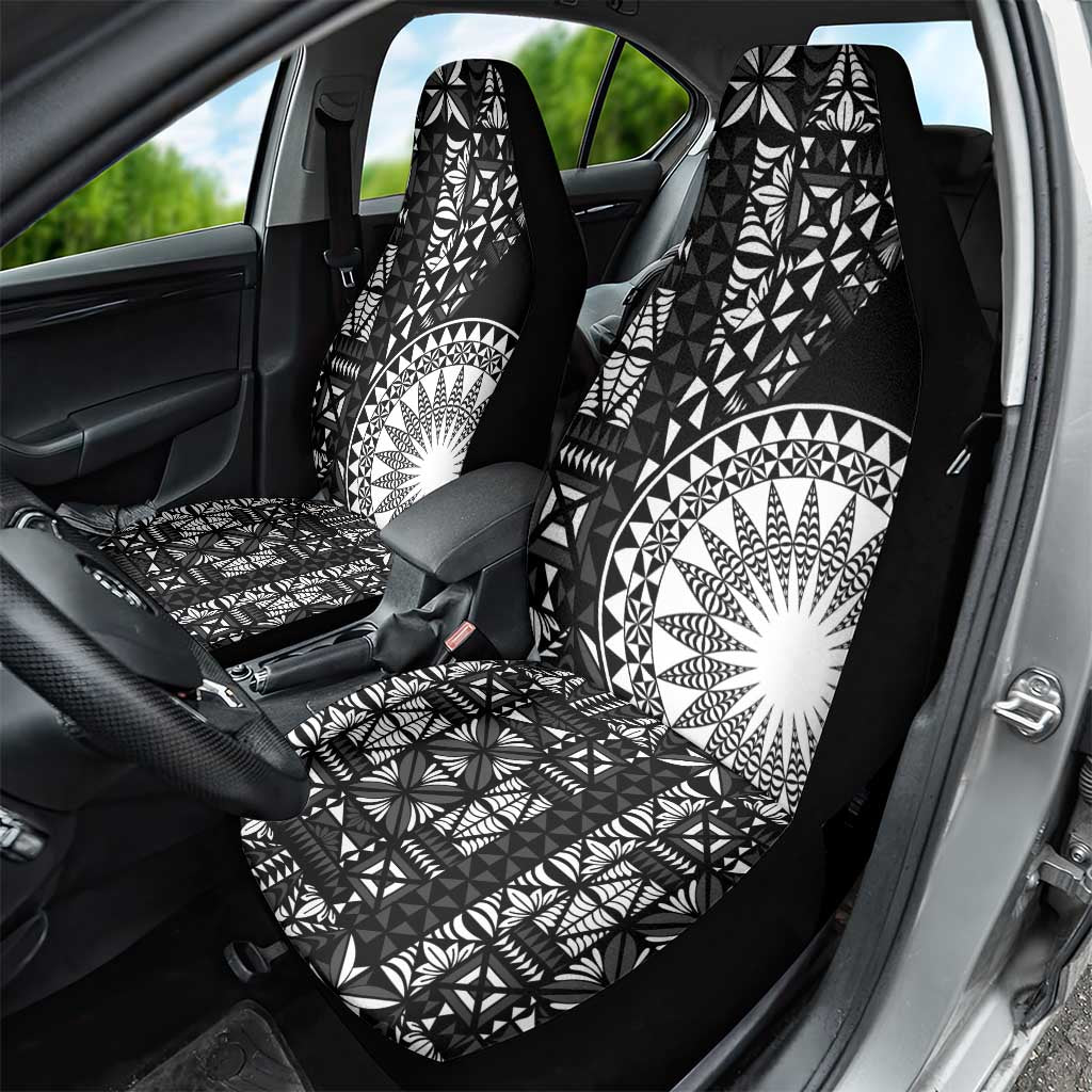 Black Tongan Ngatu Fonulei Pattern Car Seat Cover LT9 - Polynesian Pride
