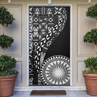 Black Tongan Ngatu Fonulei Pattern Door Cover - Polynesian Pride