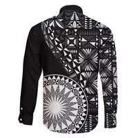 Black Tongan Ngatu Fonulei Pattern Family Matching Short Sleeve Bodycon Dress and Hawaiian Shirt