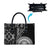Black Tongan Ngatu Fonulei Pattern Leather Bag - Polynesian Pride