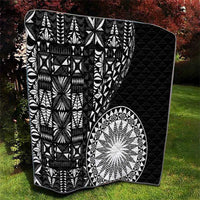 Black Tongan Ngatu Fonulei Pattern Quilt