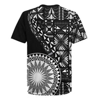 Black Tongan Ngatu Fonulei Pattern Rugby Jersey