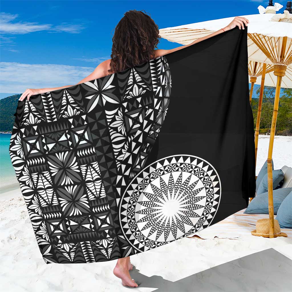 Black Tongan Ngatu Fonulei Pattern Sarong
