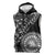 Black Tongan Ngatu Fonulei Pattern Sleeveless Hoodie - Polynesian Pride
