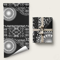 Black Tongan Ngatu Fonulei Pattern Wrapping Paper - Polynesian Pride