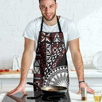 Red Tongan Ngatu Fonulei Pattern Apron - Polynesian Pride