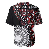 Red Tongan Ngatu Fonulei Pattern Baseball Jersey