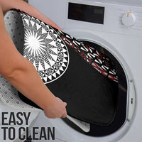 Red Tongan Ngatu Fonulei Pattern Bathroom Set - Polynesian Pride