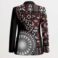 Red Tongan Ngatu Fonulei Pattern Blazer LT9 - Polynesian Pride