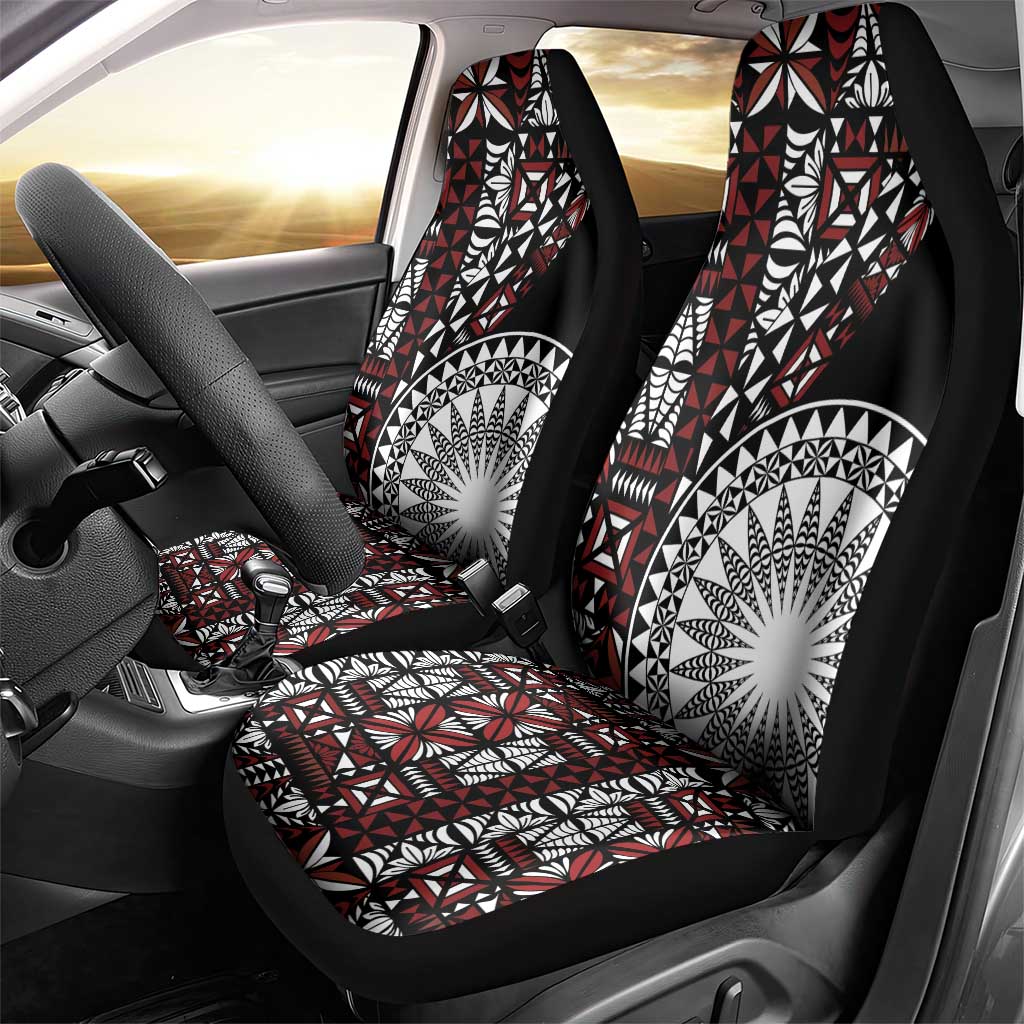 Red Tongan Ngatu Fonulei Pattern Car Seat Cover LT9 - Polynesian Pride