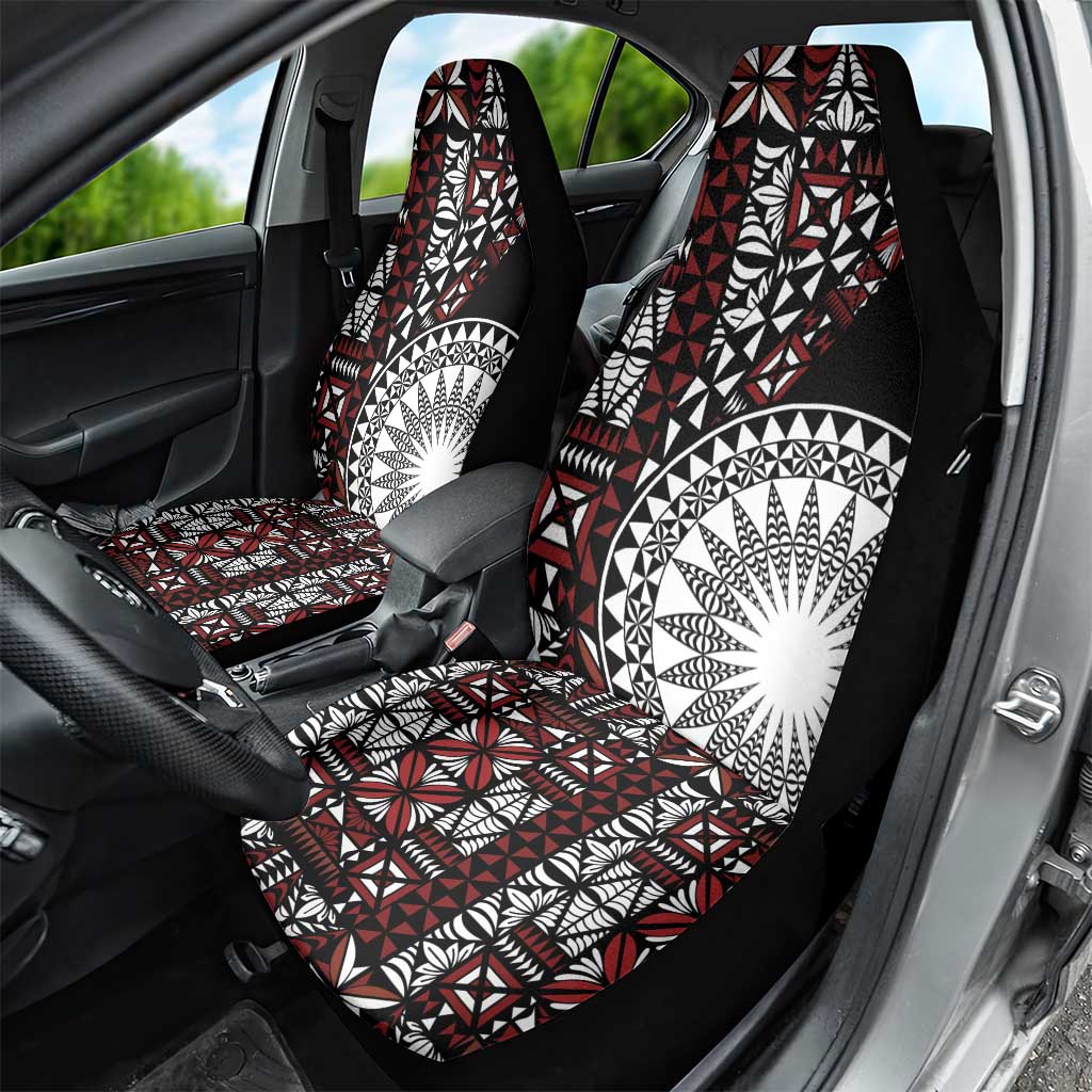 Red Tongan Ngatu Fonulei Pattern Car Seat Cover LT9 - Polynesian Pride
