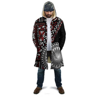 Red Tongan Ngatu Fonulei Pattern Cloak - Polynesian Pride