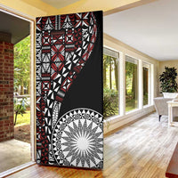 Red Tongan Ngatu Fonulei Pattern Door Cover - Polynesian Pride