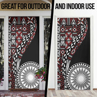 Red Tongan Ngatu Fonulei Pattern Door Cover - Polynesian Pride