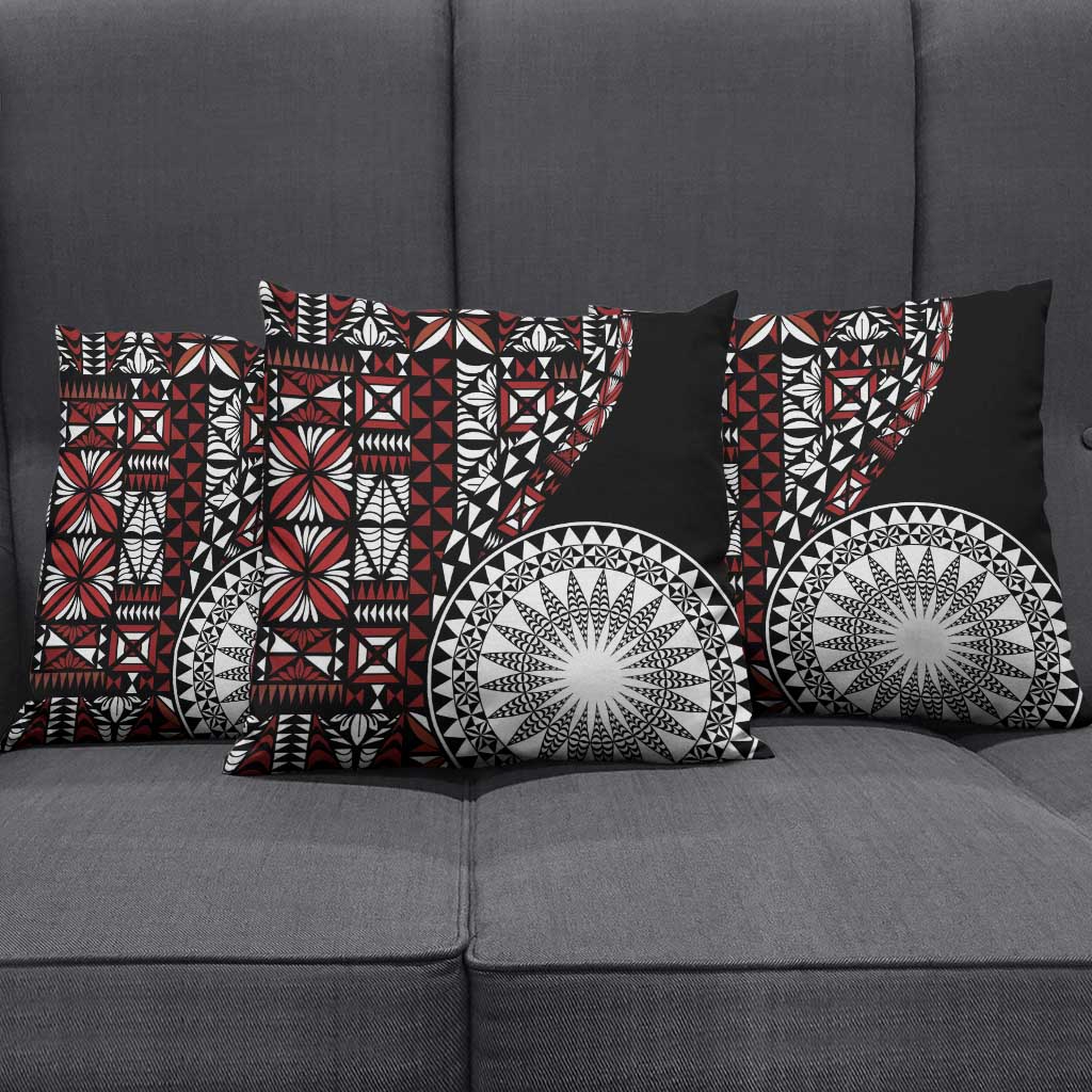 Red Tongan Ngatu Fonulei Pattern Pillow Cover LT9 - Polynesian Pride
