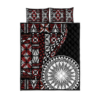 Red Tongan Ngatu Fonulei Pattern Quilt Bed Set LT9 - Polynesian Pride