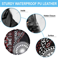 Red Tongan Ngatu Fonulei Pattern Spare Tire Cover